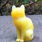 Golden Opaline Mosser Sitting Cat