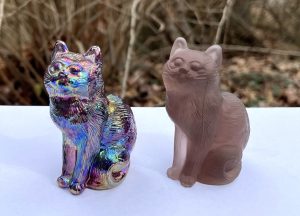 Iridized and satin mosser cats